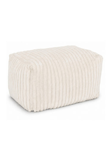 Pouf grand format fourrure cotelée MUZI Blanc