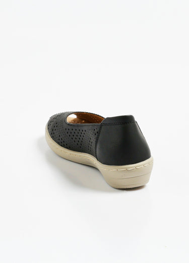 Ballerines ajourées avec bout ouvert Noir