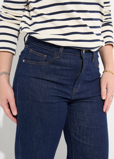 Jean avec pli permanent, spécial PETITE Brut