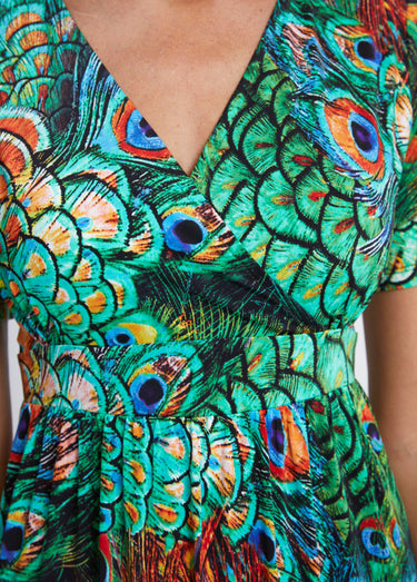 Robe longue décolleté effet cache-coeur Imp Vert