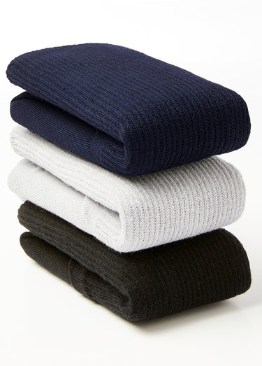 Mi-chaussettes pieds larges - lot de 2 paires Marine Lot2