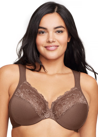 Soutien-gorge WonderWire décolleté dentelle Moka