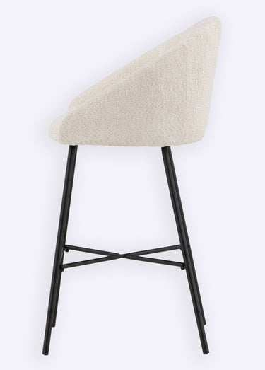 Chaises de bar confort et pieds acier Blanc