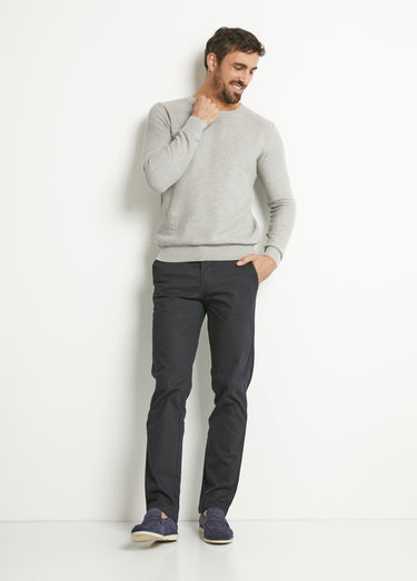 Pantalon chino droit toile Marine