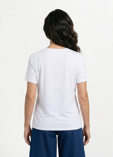 T-shirt à message manches courtes Blanc