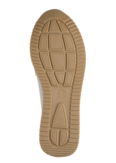 Mocassins compensés multimatières Blanc / Rose gold
