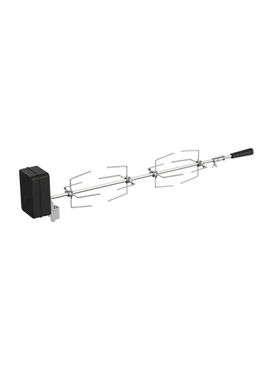 Kit de rôtisserie inox pour barbecue Noir/Gris