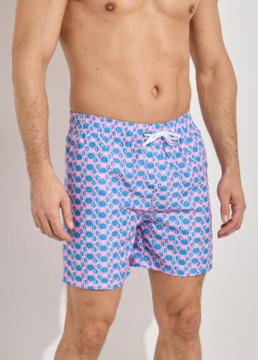 Short de bain imprimé fantaisie crabe Imp Rose