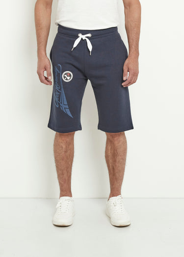 Short long en molleton avec lien à nouer Marine