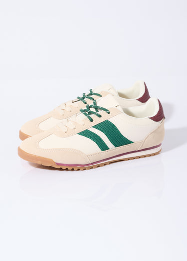 Baskets multimatières + 2 paires lacets Vert