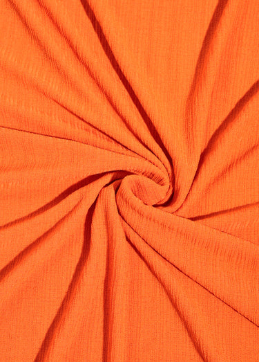 Coupon tissu habillement, jersey stretch Orange