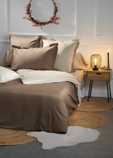 Drap housse pur coton uni, Relax Beige Lin