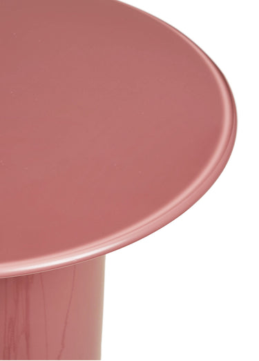 Table d'appoint effet laqué FLORENS Rose