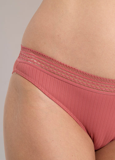 Ensemble soutien gorge culotte pointillés Brique
