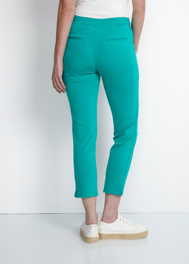 Pantalon droit 7/8ème maille milano Vert