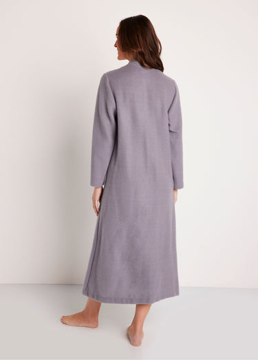 Peignoir zippé maille Courtelle® Gris Perle