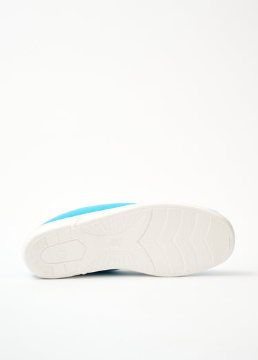 Chaussons largeur confort brodés élastiqués Bleu
