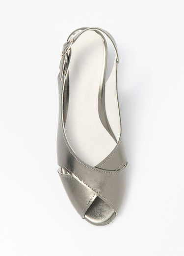 Sandales à talon brides croisées largeur confort Bronze