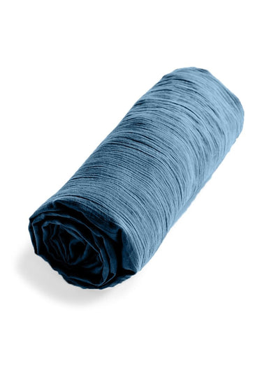 Drap housse gaze de coton uni, Gaze Bleu Jean