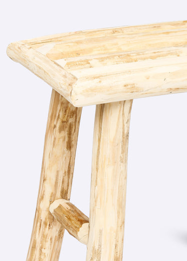 Tabouret en bois de peuplier brut Marron