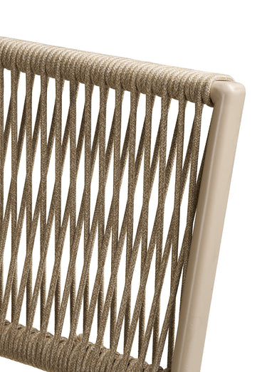Set acier Table + 2 chaises bistro ARCAS Taupe