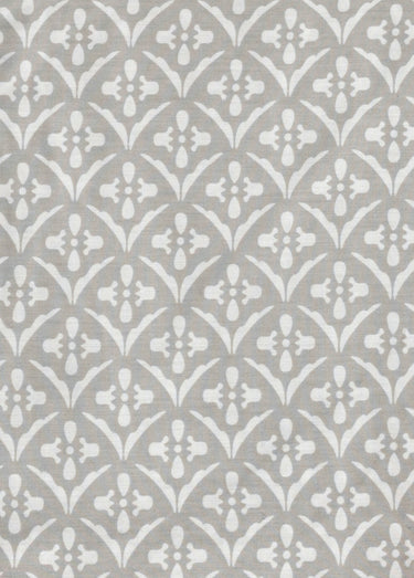 Parure de lit 4 pièces percale avec drap plat, pochoir Gris