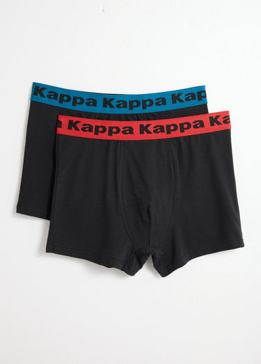 Boxers foncés ceinture colorée logo Noir