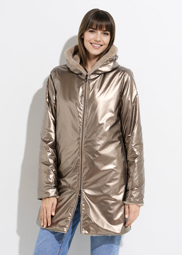 Parka réversible déperlant / fourrure 1 Bronze