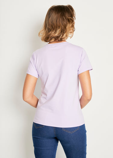 T-shirt extensible broderie poitrine Parme