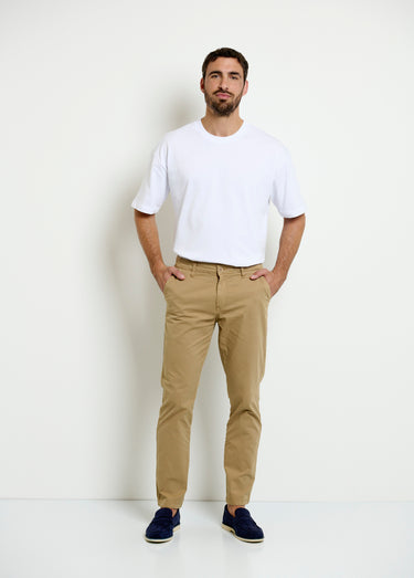 Pantalon chino, repassage superflu Beige