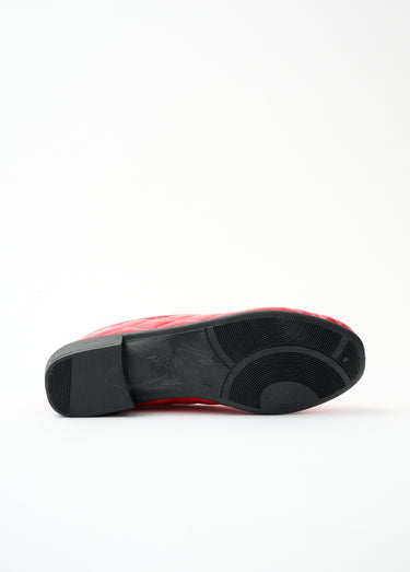 Ballerines vegan largeur standard Vernis Rouge