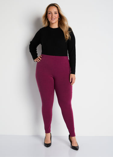 Legging long uni ou imprimé Uni Cassis