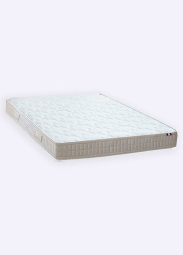 Matelas mousse latex 3 zones, haut. 17/18cm Blanc