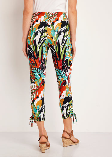 Legging court ceinture élastiqué Paprika/Vert