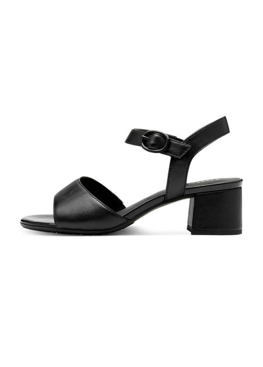 Sandales chic avec bride et talon recouvert Noir