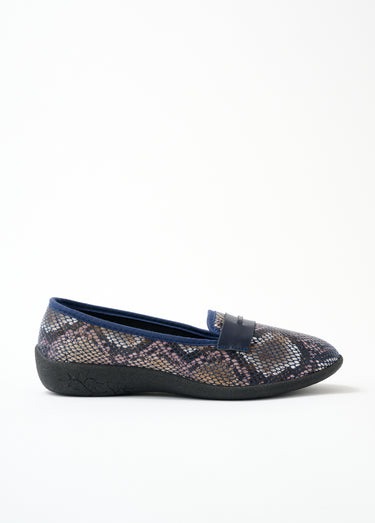 Mocassins pieds sensibles largeur confort Marine