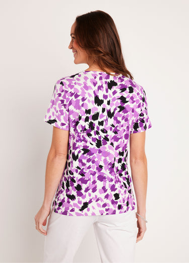 T-shirt court imprimé manches courtes Parme