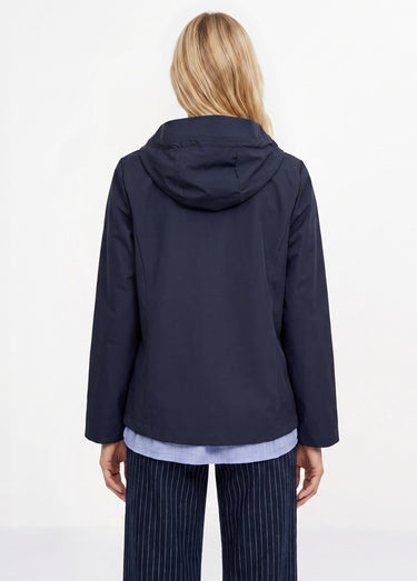 Veste coupe vent imperméable col montant Marine