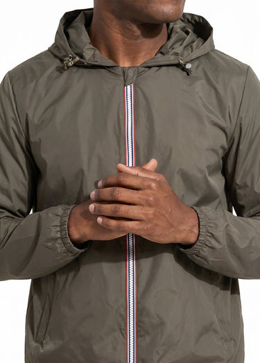 Parka courte déperlante tendance Kaki