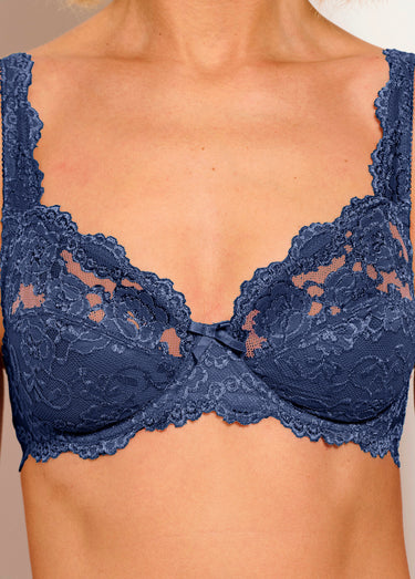 Soutien-gorge dentelle avec armatures Marine