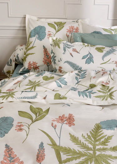 Housse de couette réversible coton percale 80 fils/cm² Beige