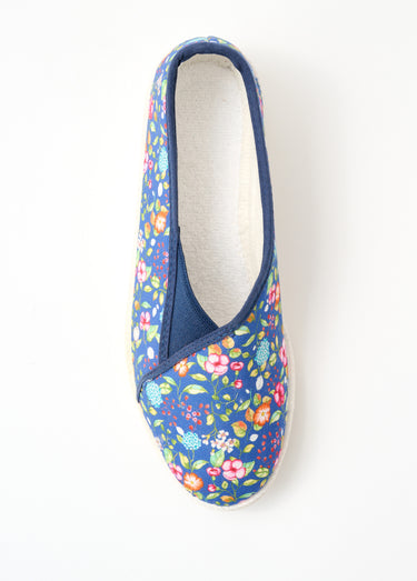 Chaussons élastiqués largeur confort Imprime/Bleu