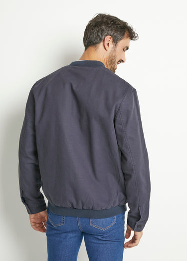 Blouson zippé type teddy Marine