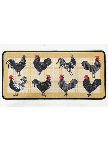 Tapis de cuisine imprimé, antidérapant Cocottes