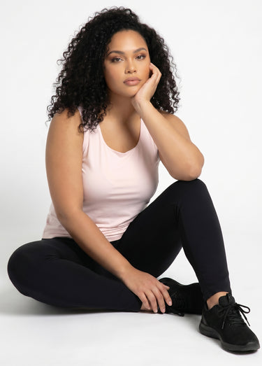 Legging imprimé taille élastiquée Uni Noir