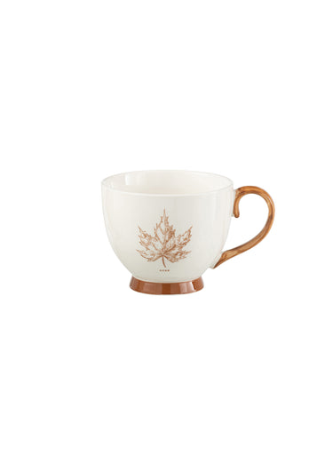 Set de 2 tasses à anse décor feuille Erable/Chene