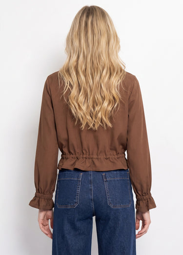 Veste mi-saison avec poignets resserrés Chocolat