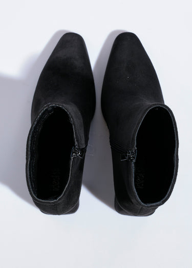 Boots suédine bout pointu et talon mode Noir