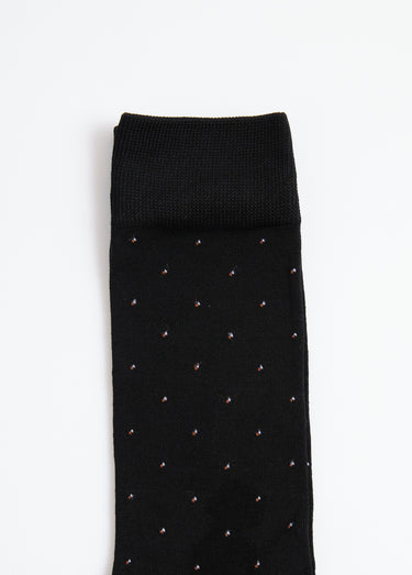 Lot de 2 Chaussettes pois et côtes Noir