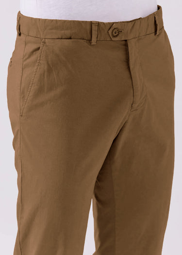 Pantalon chino en toile poches italiennes Brun